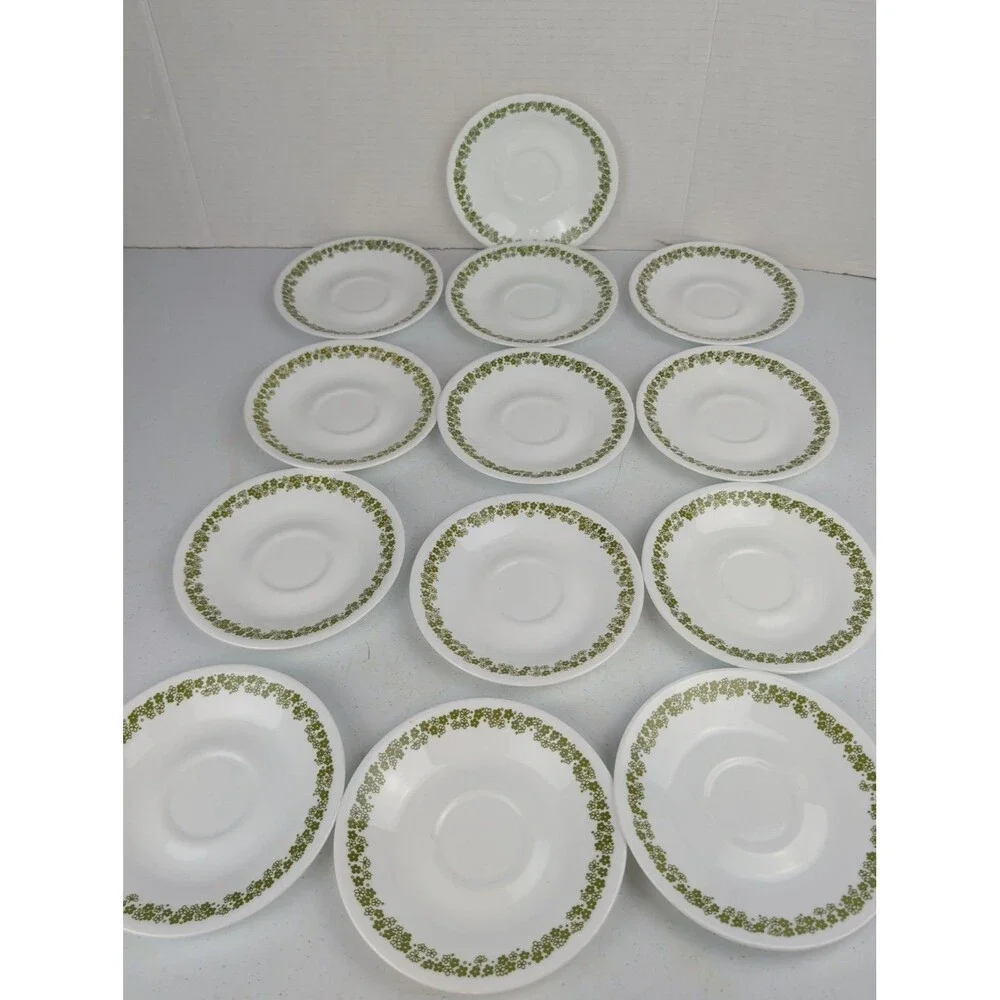 Corelle Crazy Daisy Spring Blossom 6.25” Saucers - Set Of 13 Vintage